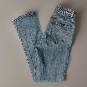 Womens Rollas Classic Button Fly Straight 90's Light Wash Blue Jeans‎ Size 26